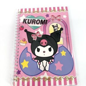Kuromi Spiral Notebook - Pink and Black
